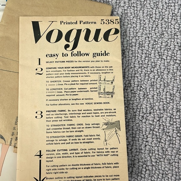 Vintage Vogue dress pattern uncut 38” bust size 10/12 today - Picture 6 of 6